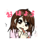 日常的挨拶☆女の子（個別スタンプ：1）