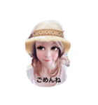 無表情なのが可愛いあいさつスタンプ（個別スタンプ：8）