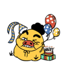 Fat chicken enjoy life（個別スタンプ：9）