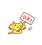 a cat with a placard（個別スタンプ：2）