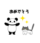 ぱんださんと子猫のハチワレ（個別スタンプ：7）