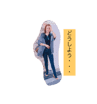 A子のつぶやきショートヘアバージョン(^-^)（個別スタンプ：16）