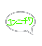 ゆる〜い手書き吹き出し(あいさつVer.)（個別スタンプ：6）