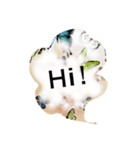 英語でのふわふわ会話（個別スタンプ：1）