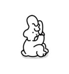 静かな ウサギ（個別スタンプ：3）