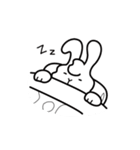 静かな ウサギ（個別スタンプ：7）