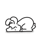静かな ウサギ（個別スタンプ：11）