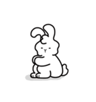 静かな ウサギ（個別スタンプ：12）