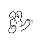静かな ウサギ（個別スタンプ：13）
