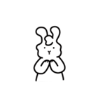 静かな ウサギ（個別スタンプ：20）