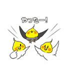 宇宙インコ（オカメの親子）（個別スタンプ：22）