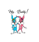 ピンクバニー☆元気！笑顔！ハッピー！（個別スタンプ：1）
