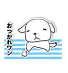 白い犬ボーダー（個別スタンプ：3）