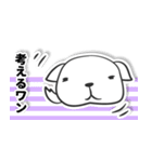 白い犬ボーダー（個別スタンプ：8）
