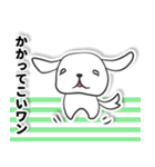 白い犬ボーダー（個別スタンプ：15）