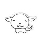 白い犬ボーダー（個別スタンプ：25）