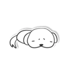 白い犬ボーダー（個別スタンプ：29）