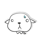 白い犬ボーダー（個別スタンプ：31）