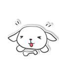 白い犬ボーダー（個別スタンプ：33）