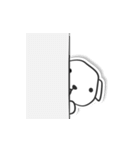 白い犬ボーダー（個別スタンプ：36）