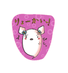 Flower ear ghost animal（個別スタンプ：24）