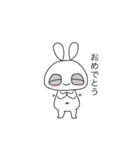 ゆる顔のうさぎ。 [日常]（個別スタンプ：3）