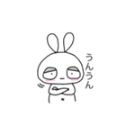 ゆる顔のうさぎ。 [日常]（個別スタンプ：6）
