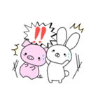 うさぎとぶた（個別スタンプ：17）