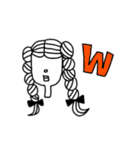 alphabet woman（個別スタンプ：23）