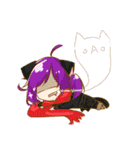 Black Cat with her friend（個別スタンプ：6）