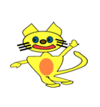 面白ネコのキャラクター（個別スタンプ：1）