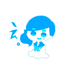 水色と紫の女の子（個別スタンプ：3）