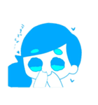水色と紫の女の子（個別スタンプ：4）