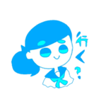 水色と紫の女の子（個別スタンプ：6）