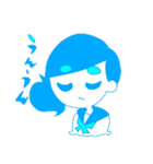 水色と紫の女の子（個別スタンプ：7）