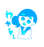 水色と紫の女の子（個別スタンプ：10）