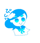 水色と紫の女の子（個別スタンプ：11）