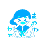 水色と紫の女の子（個別スタンプ：13）