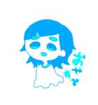 水色と紫の女の子（個別スタンプ：14）