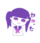 水色と紫の女の子（個別スタンプ：18）