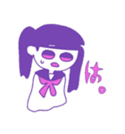 水色と紫の女の子（個別スタンプ：21）