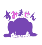 水色と紫の女の子（個別スタンプ：22）