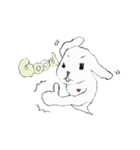毎日使えるキュートなふわイヌちゃん（個別スタンプ：1）