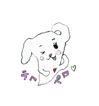 毎日使えるキュートなふわイヌちゃん（個別スタンプ：5）