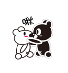 Black and white bears love every day（個別スタンプ：12）
