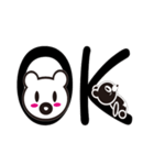 Black and white bears love every day（個別スタンプ：17）
