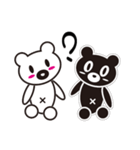 Black and white bears love every day（個別スタンプ：22）