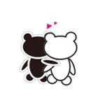 Black and white bears love every day（個別スタンプ：37）