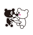 Black and white bears love every day（個別スタンプ：40）