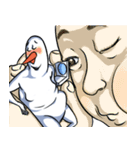 White Weird Man Bird（個別スタンプ：2）